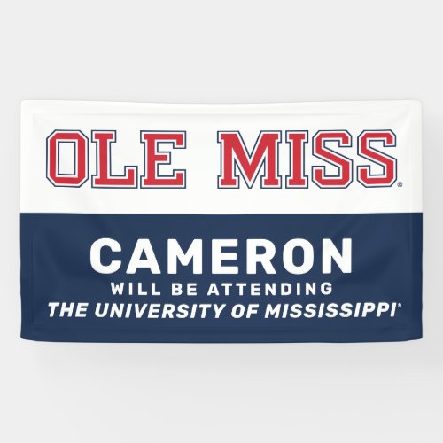 University of Mississippi  Ole Miss Wordmark Banner