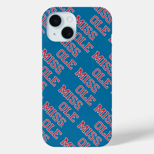 University of Mississippi  Ole Miss Wordmark iPhone 15 Case