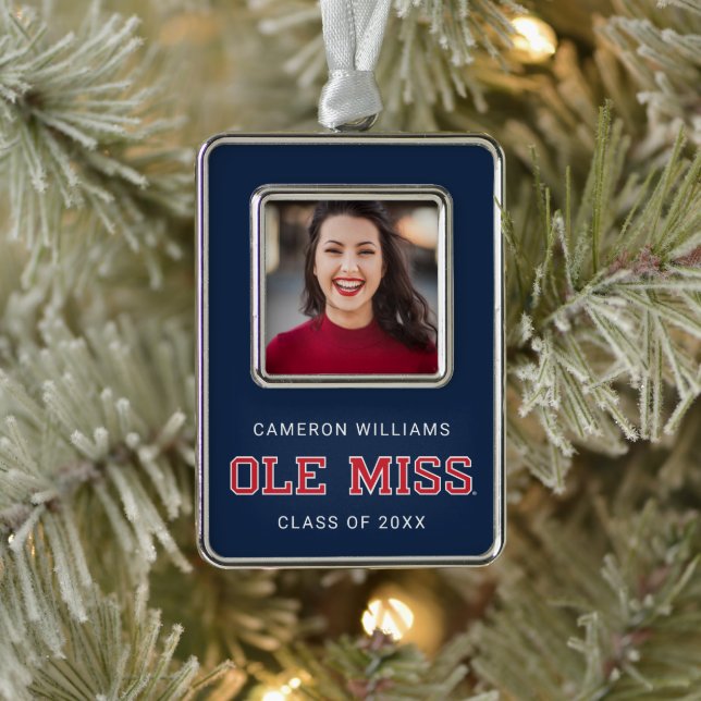 University of Mississippi | Ole Miss Wordmark Christmas Ornament (Tree)