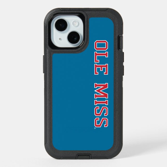 University of Mississippi | Ole Miss Wordmark iPhone 15 Case (Back)