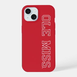 University of Mississippi   Ole Miss Wordmark iPhone 15 Case