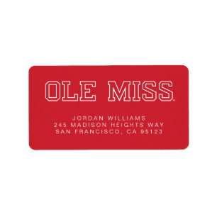University of Mississippi   Ole Miss Wordmark Label