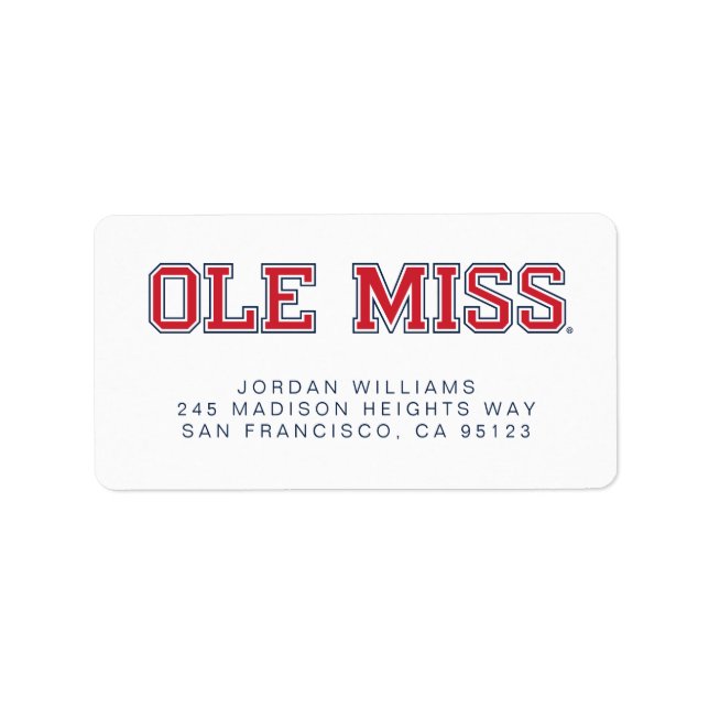 University of Mississippi | Ole Miss Wordmark Label (Front)