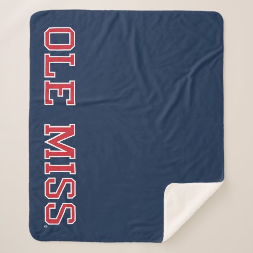 University of Mississippi  Ole Miss Wordmark Sherpa Blanket