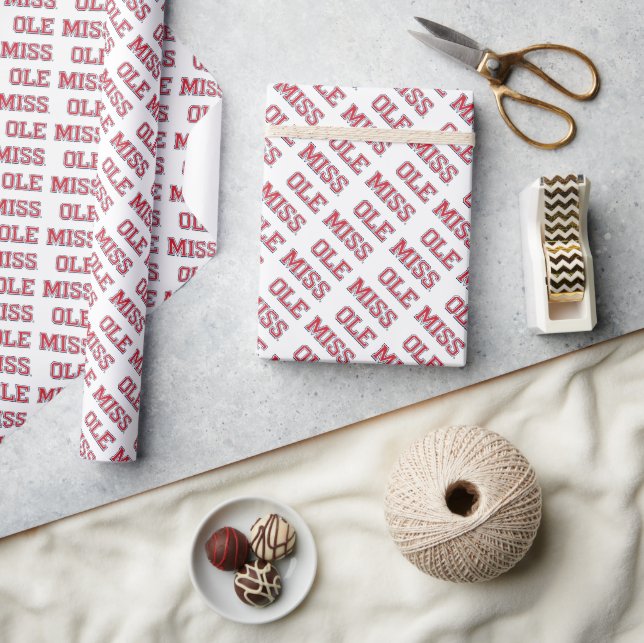 University of Mississippi | Ole Miss Wordmark Wrapping Paper (Crafts)
