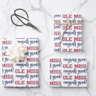 University of Mississippi | Ole Miss Wordmark Wrapping Paper Sheets