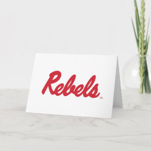 University of Mississippi   Rebels Script Card