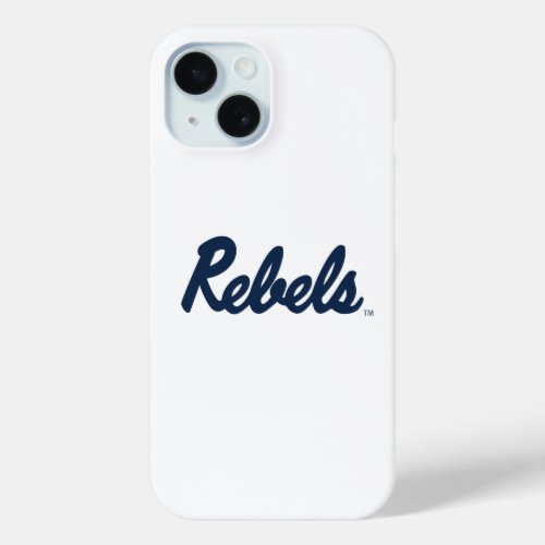 University of Mississippi  Rebels Script iPhone 15 Case