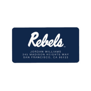 University of Mississippi Rebels Script Label