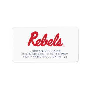 University of Mississippi   Rebels Script Label