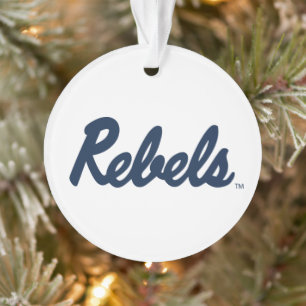 University of Mississippi Rebels Script Ornament