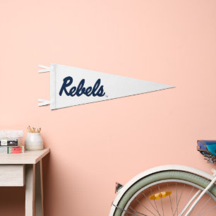University of Mississippi   Rebels Script Pennant Flag