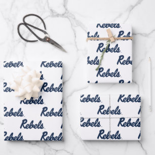 University of Mississippi   Rebels Script Wrapping Paper Sheets