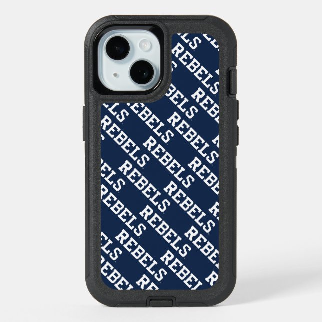 University of Mississippi | Rebels Wordmark iPhone 15 Case (Back)
