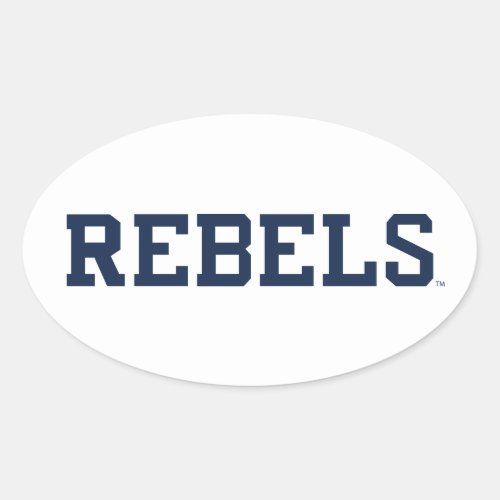 University of Mississippi  Rebels Wordmark Oval Sticker