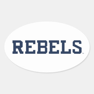 University of Mississippi   Rebels Wordmark Oval Sticker