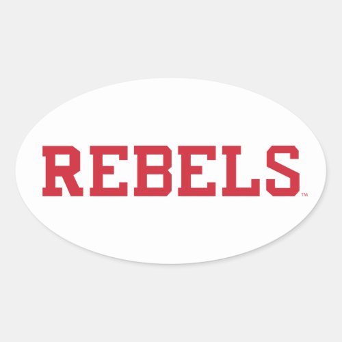 University of Mississippi  Rebels Wordmark Oval Sticker