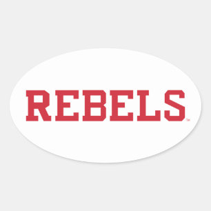 University of Mississippi Rebels Wordmark Oval Sticker