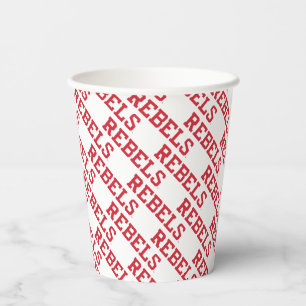 University of Mississippi   Rebels Wordmark Paper Cups