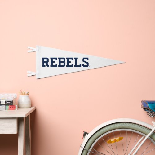 University of Mississippi  Rebels Wordmark Pennant Flag