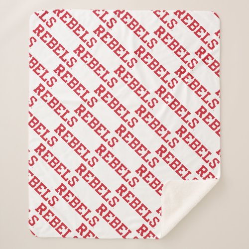 University of Mississippi  Rebels Wordmark Sherpa Blanket