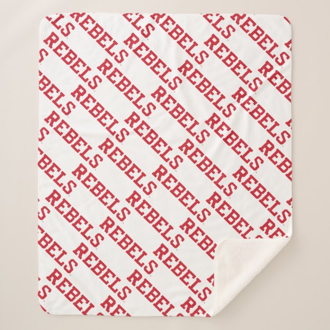 University of Mississippi | Rebels Wordmark Sherpa Blanket (Front)