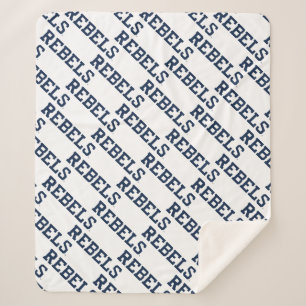 University of Mississippi   Rebels Wordmark Sherpa Blanket