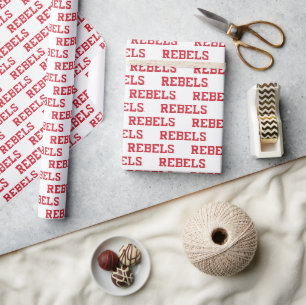 University of Mississippi   Rebels Wordmark Wrapping Paper