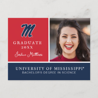 University of Mississippi | Script M Announcement Postcard
