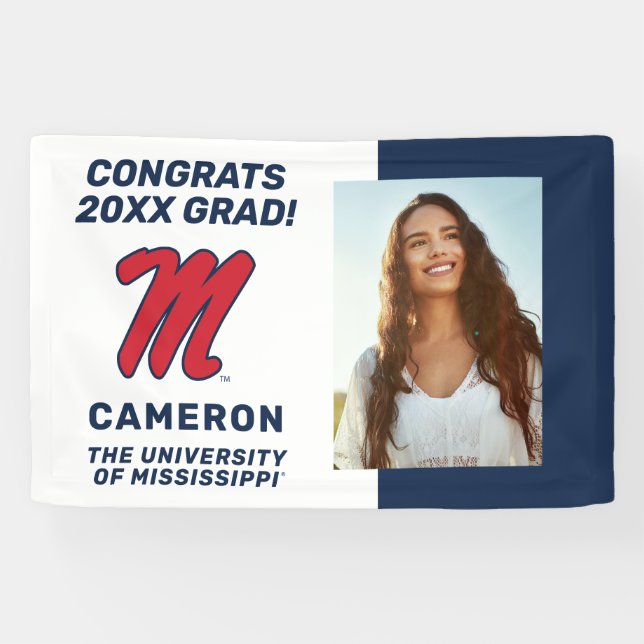 University of Mississippi | Script M Banner (Horizontal)