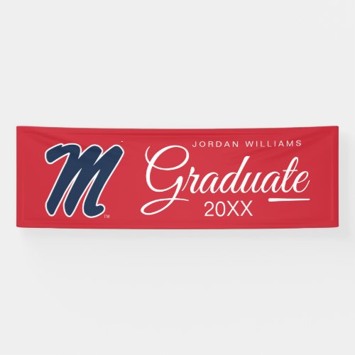 University of Mississippi  Script M Banner
