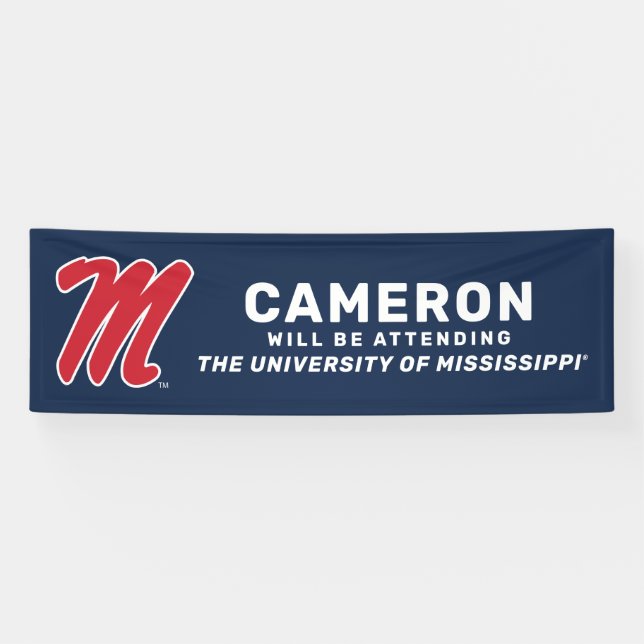 University of Mississippi | Script M Banner (Horizontal)