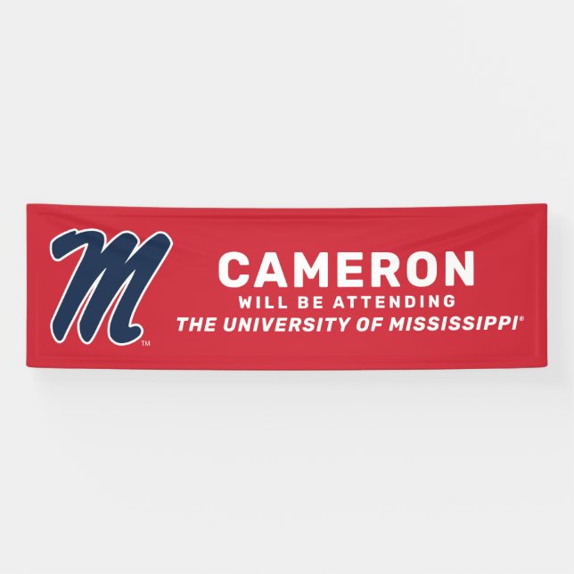University of Mississippi | Script M Banner (Horizontal)