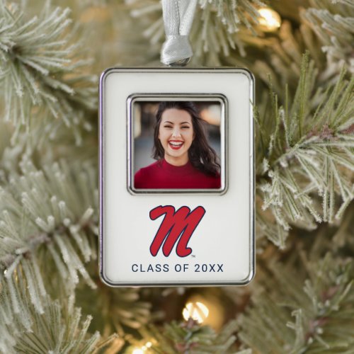 University of Mississippi  Script M Christmas Ornament
