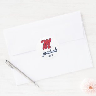 University of Mississippi Script M Classic Round Sticker