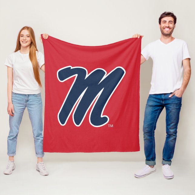 University of Mississippi | Script M Fleece Blanket (In Situ)