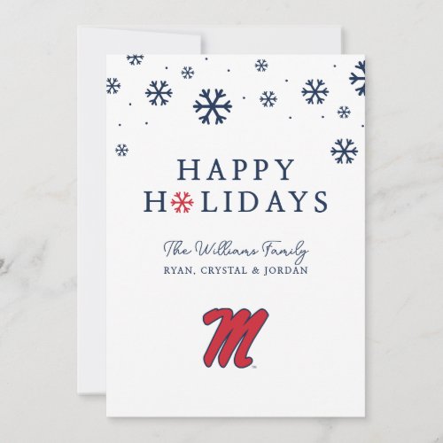 University of Mississippi  Script M Holiday Card