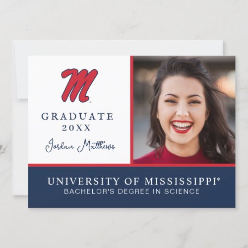 University of Mississippi  Script M Invitation