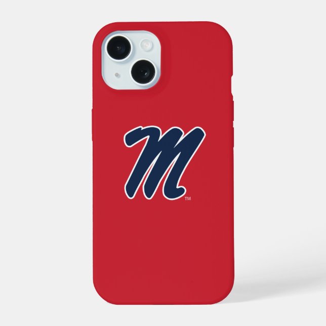 University of Mississippi | Script M iPhone 15 Case (Back)
