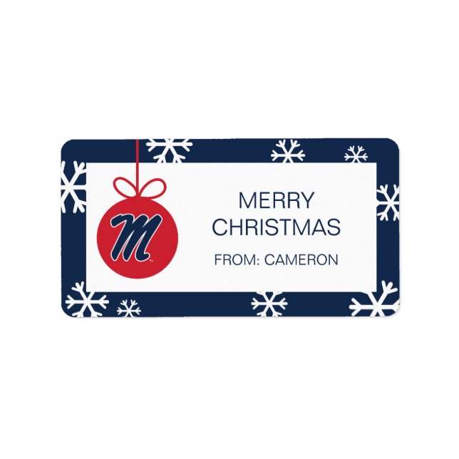 University of Mississippi | Script M Label (Front)