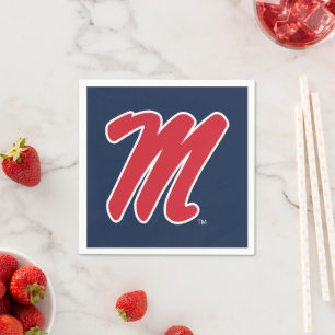 University of Mississippi Script M Napkins