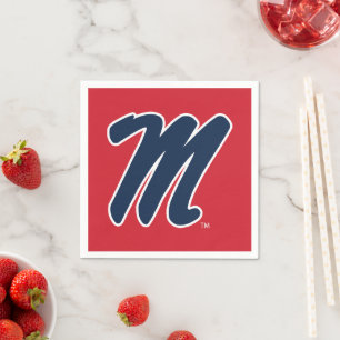 University of Mississippi Script M Napkins