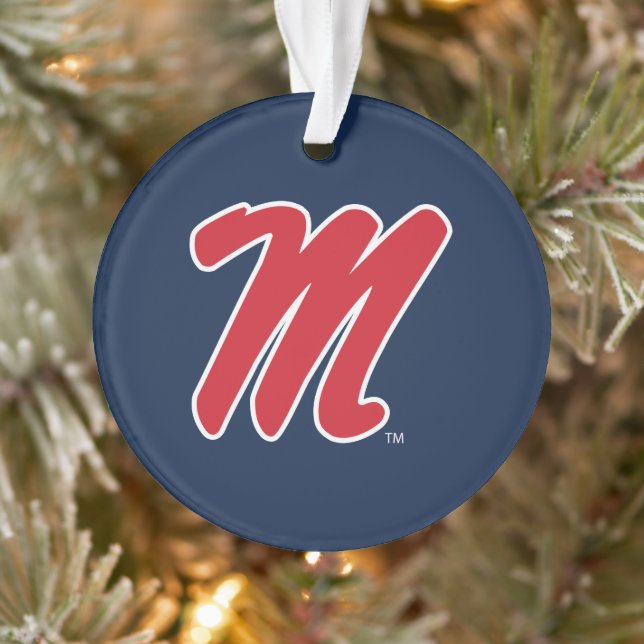 University of Mississippi | Script M Ornament (Tree)