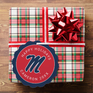 University of Mississippi Script M Ornament Card
