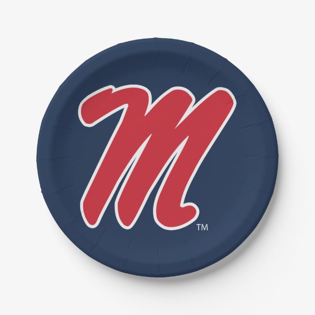 University of Mississippi | Script M Paper Plates (Front)