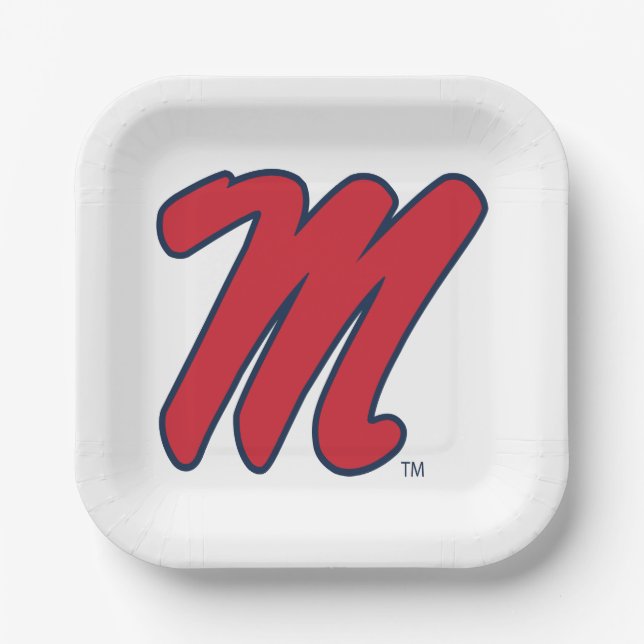 University of Mississippi | Script M Paper Plates (Front)