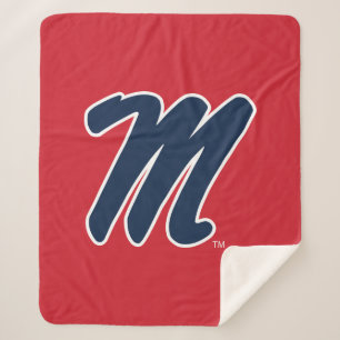 University of Mississippi Script M Sherpa Blanket