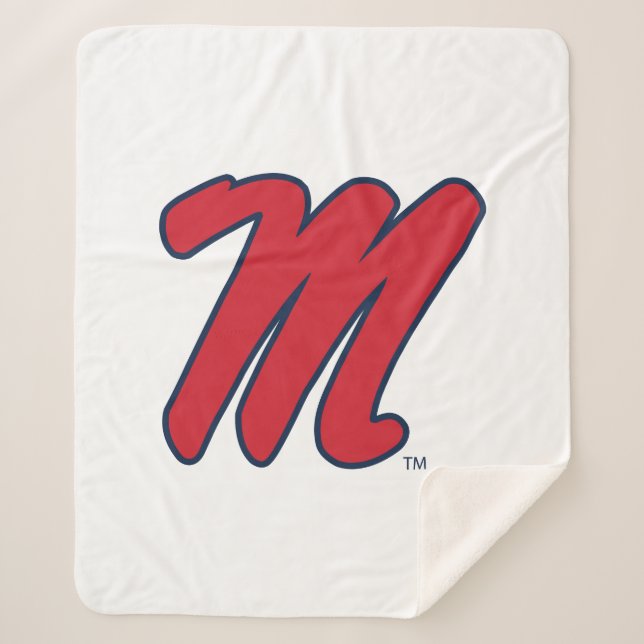 University of Mississippi | Script M Sherpa Blanket (Front)
