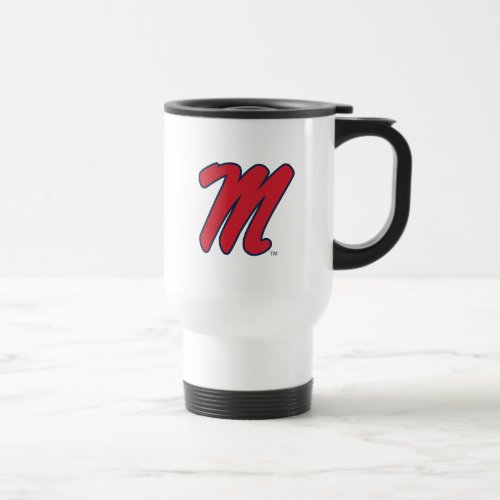 University of Mississippi  Script M Travel Mug