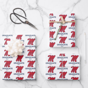 University of Mississippi Script M Wrapping Paper Sheets